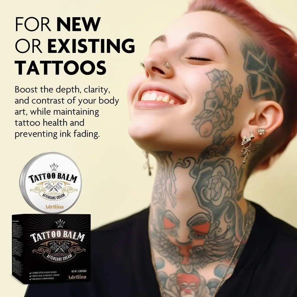 Adellina Tattoo Balm Aftercare Cream Moisturizes Helps Heal 5.3oz New